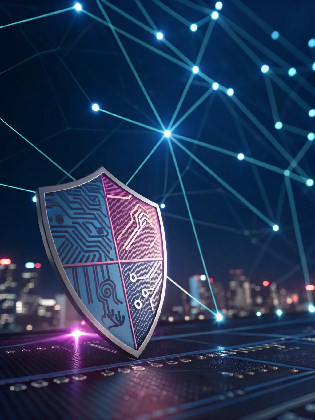 An image representing risk management, such as a shield protecting against financial downturns, symbolizing Aljohar's focus on secure investments.