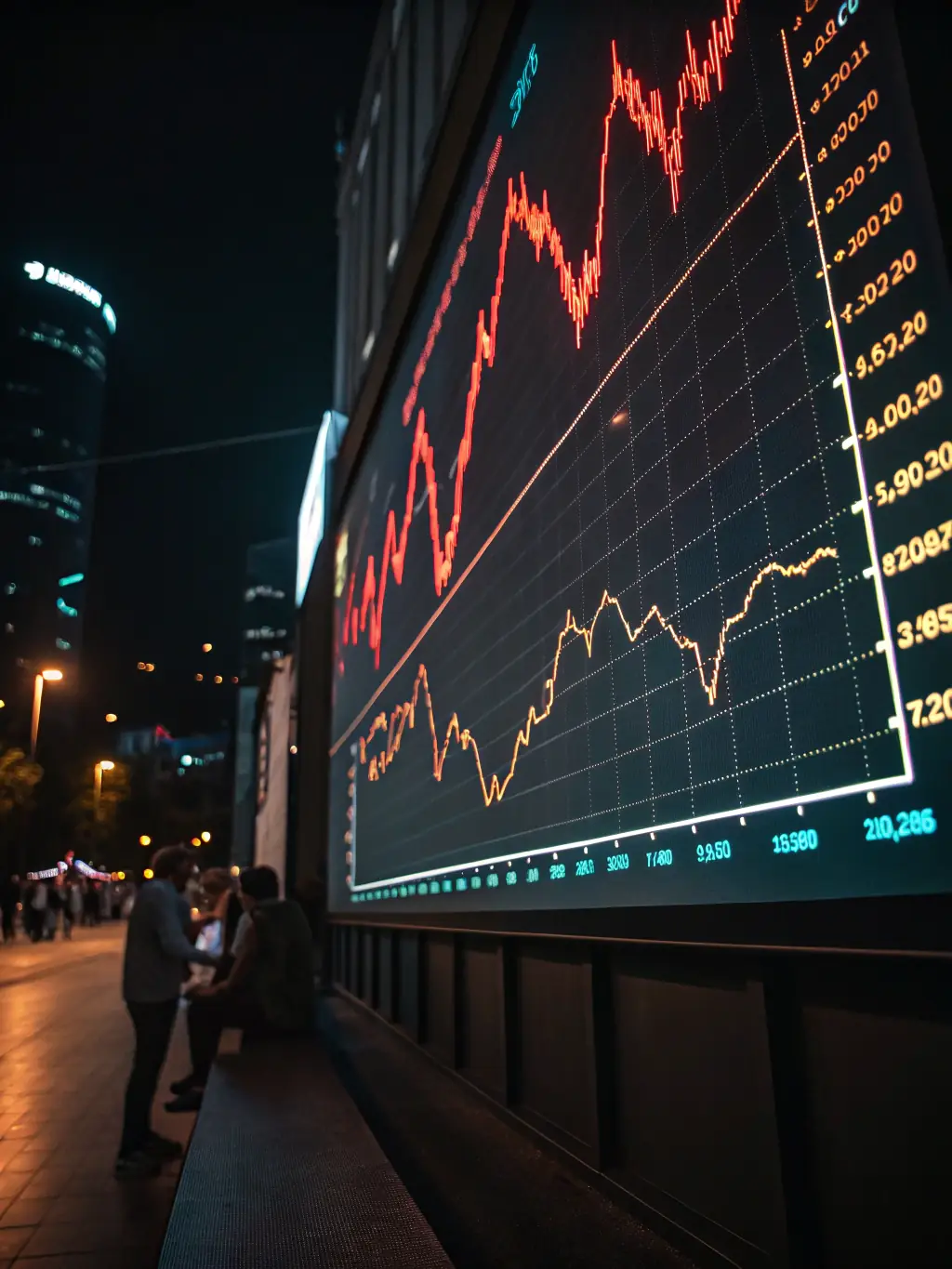 A visually striking image of a stock market chart trending upwards, symbolizing growth and successful investment strategies for Aljohar.