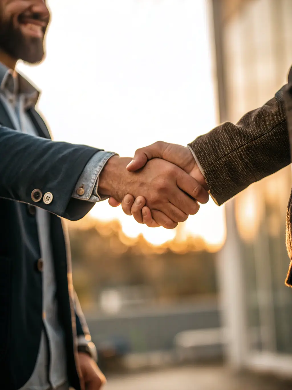 A handshake between a financial advisor and a client, symbolizing Aljohar's commitment to personalized service.